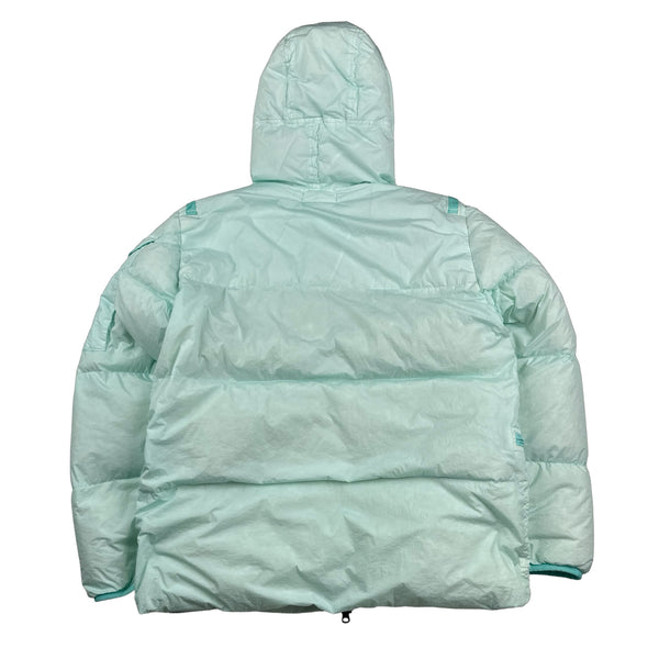 Stone Island 2022 Mint Green Crinkle R-NY Down Puffer Jacket - Medium