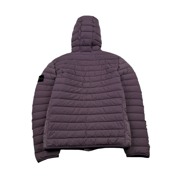 Stone Island 2020 Plum Loom Down Woven Puffer Jacket - Small