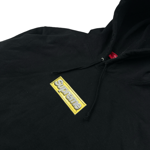 Supreme Black Heavyweight Cotton Bling Box Logo Hoodie - XL