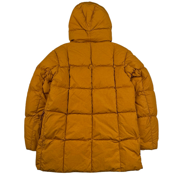 CP Company Orange Flatt Nylon Down Filled Lens Viewer Puffer Jacket - Small