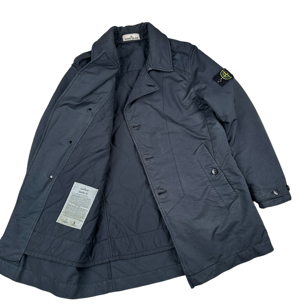 Stone Island 2017 Navy David TC Primaloft Lined Long Jacket - Medium