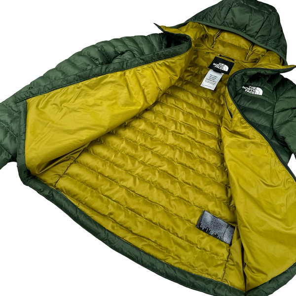 North Face Circular Design Green Down Filled Puffer Jacket - Small