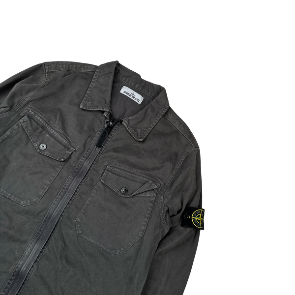 Stone Island 2016 Charcoal Grey Zipped Overshirt - Medium
