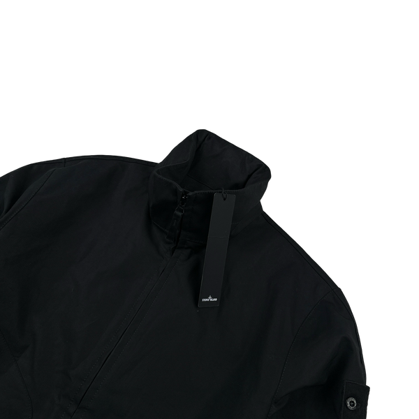 Stone Island 2022 Mac Supima 2L Black Ghost Piece Cotton Jacket - Small
