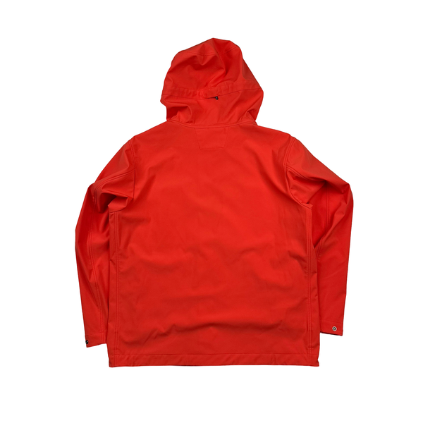 CP Company Coral Red Shell R Goggle Multi Pocket Jacket - Large