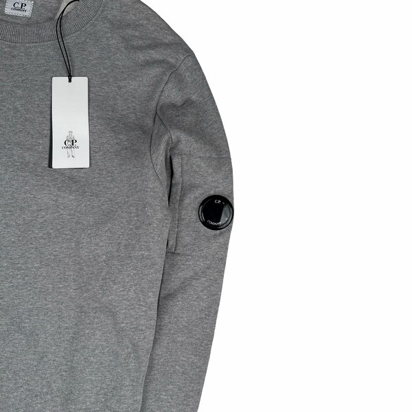 CP Company Grey Cotton Lens Viewer Crewneck - Medium