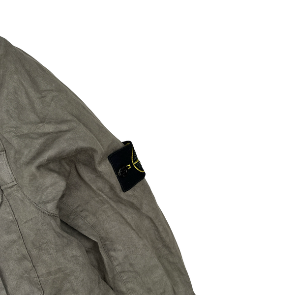 Stone Island 2006 Tan Lino Flax Field Jacket - Medium