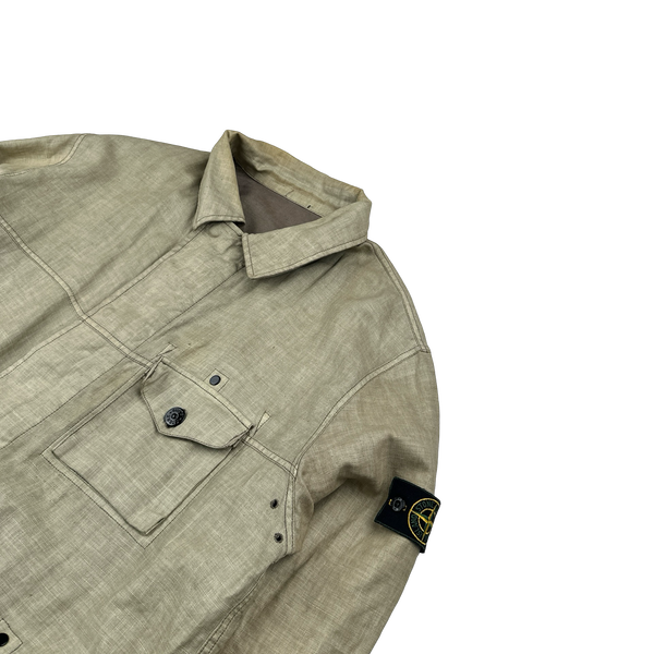 Stone Island 1998 Vintage Lino Flax Reversible Jacket - XXL