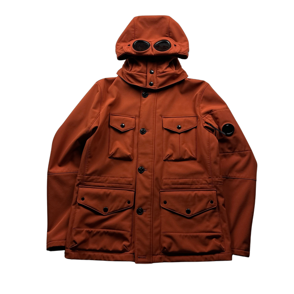 CP Company Orange Soft Shell Goggle Lens Viewer Jacket XL Mat s Island