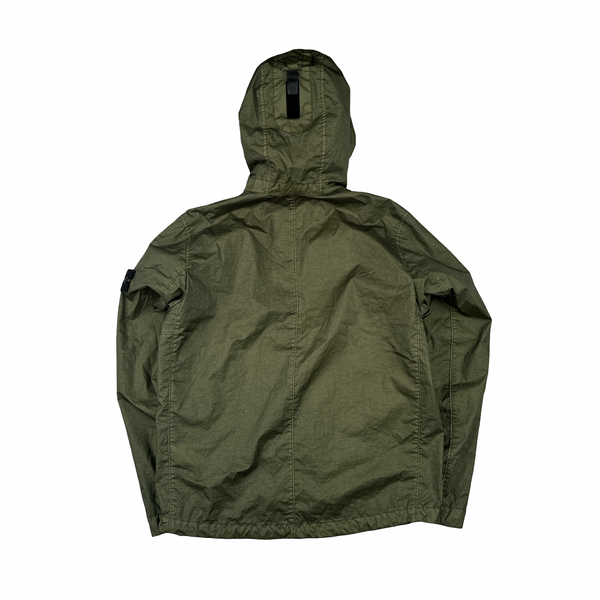 Stone Island Green Membrana 3L TC Hooded Jacket - Medium