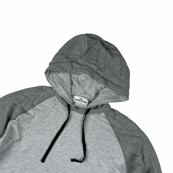 Stone Island 2012 Grey Two Tone Hoodie Jumper - XXL