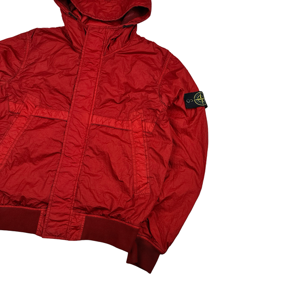Stone Island 2014 Red Membrana TC Hooded Jacket - Medium