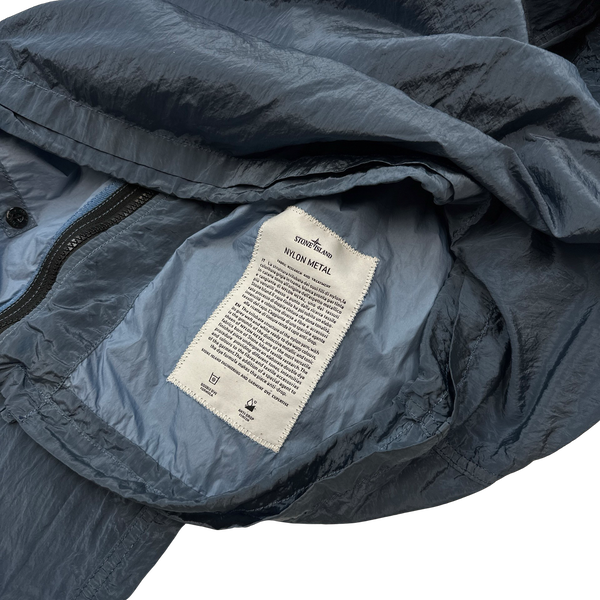 Stone Island 2014 Blue Nylon Metal Shimmer Jacket - Large