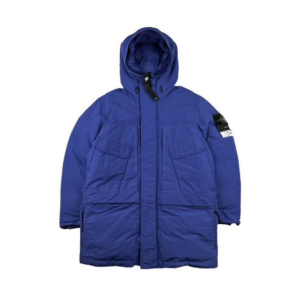 Stone Island 2021 Blue Garment Dyed Naslan Down TC Parker Jacket