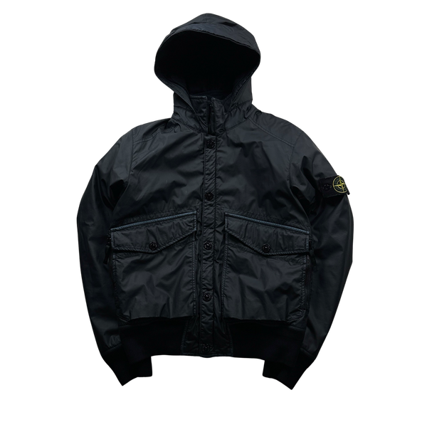 Stone Island 2015 Blue Mussola Gommata Quilted Jacket - Small