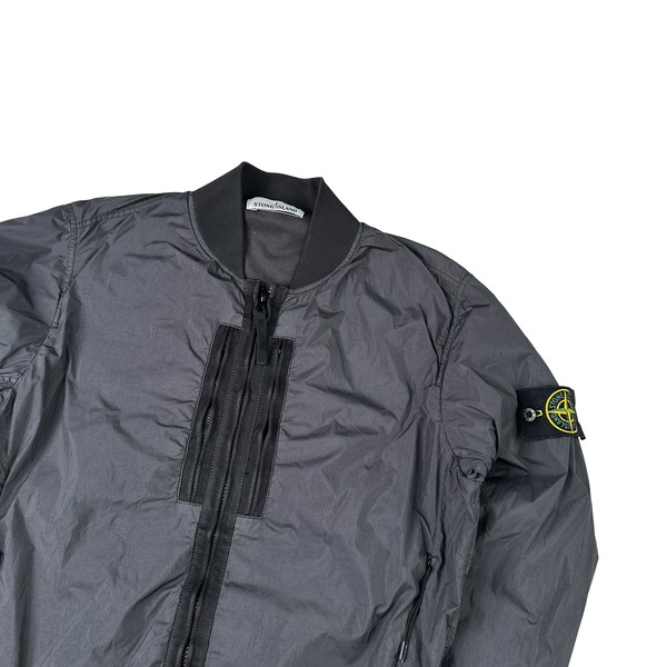 Stone Island 2017 Black Garment Dyed Crinkle Reps Jacket - Small