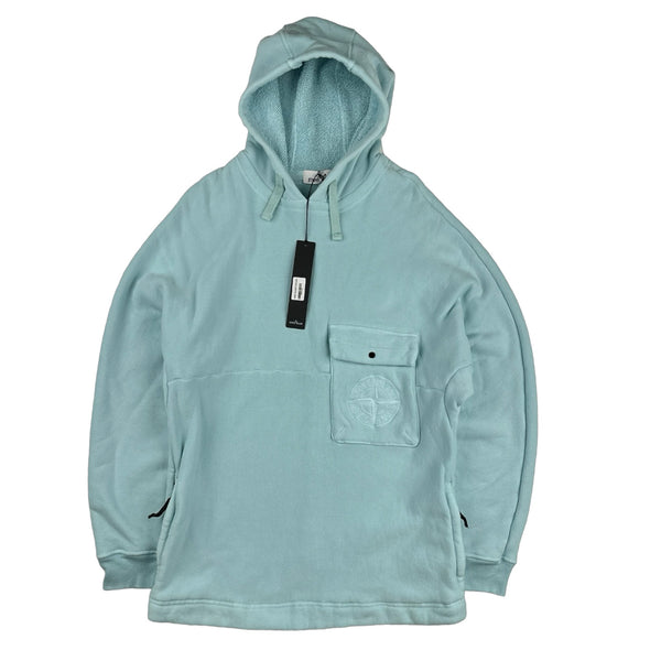 Stone island hoodie baby blue hotsell