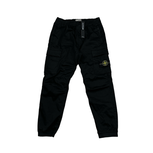 Stone Island 2024 Black RE-T Fit Cargos - 31"