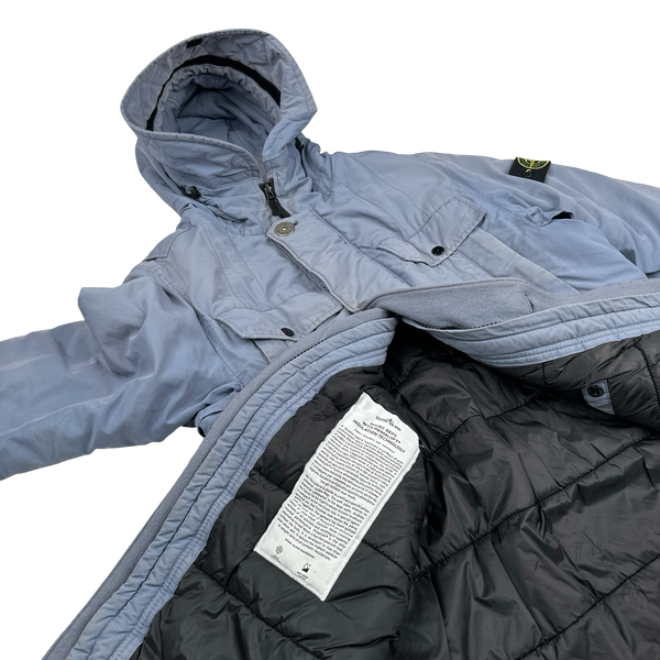 Stone Island Light Blue 2019 Micro Reps Primaloft Parka Jacket - Medium