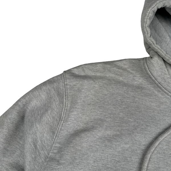 Palace Graphic Grey Cotton Spellout Hoodie - Small