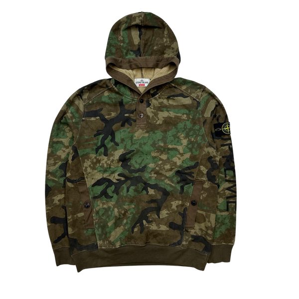 Stone Island Supreme Camo Hooded Jumper XL