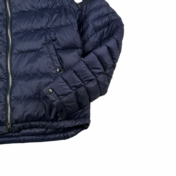 Burberry Navy Down Filled Hooded Puffer Jacket - Medium