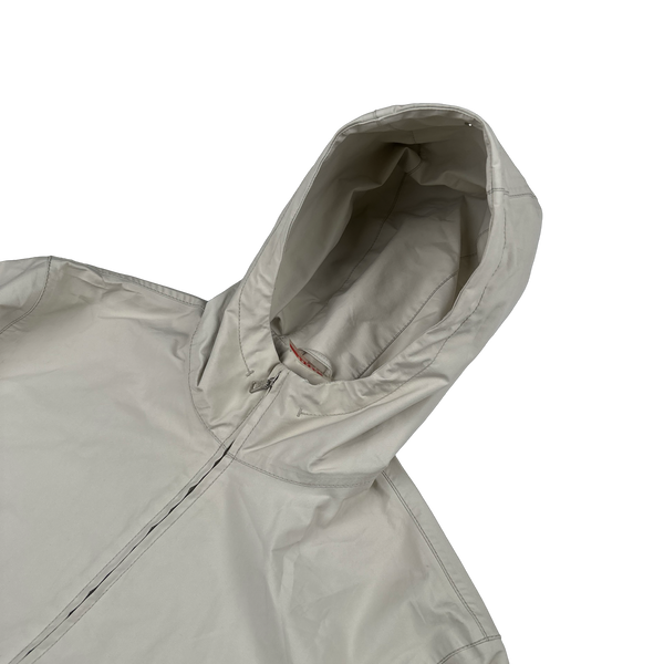 Prada Cream Gore-Tex Red Tab Zipped Parka Jacket - XL