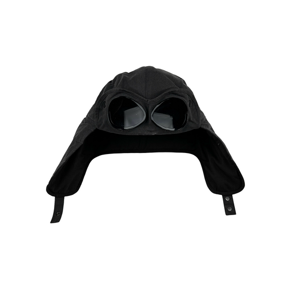 CP Company x Barbour Grey Waxed Google Trapper Hat - Medium