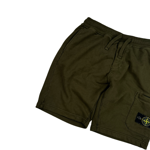 Stone Island 2023 Khaki Cotton Cargo Shorts - Large