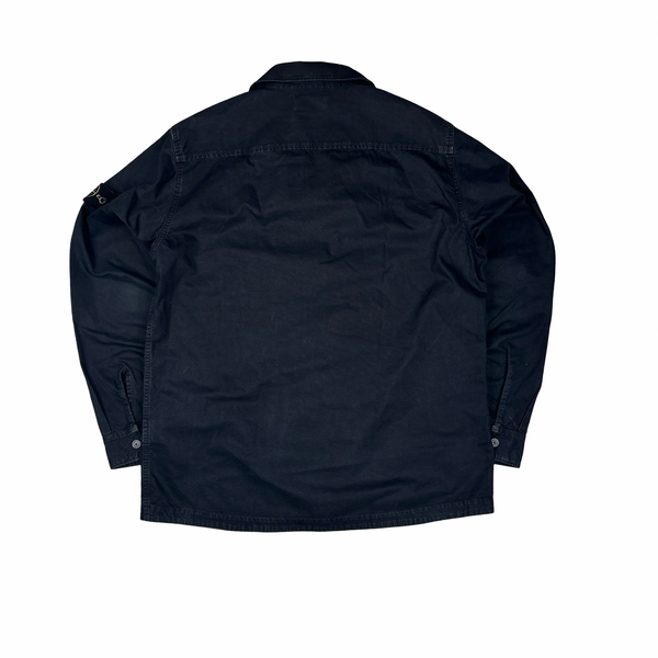 Stone Island 2015 Navy Thick Cotton Overshirt - XXL