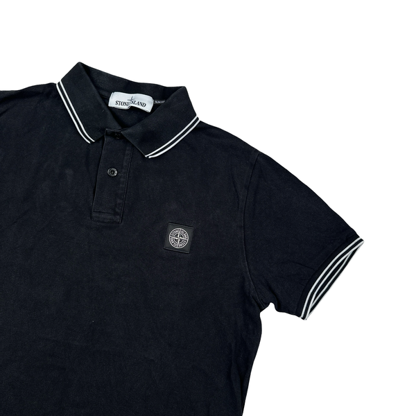 Stone Island 2021 Navy Short Sleeve Polo Shirt - Large