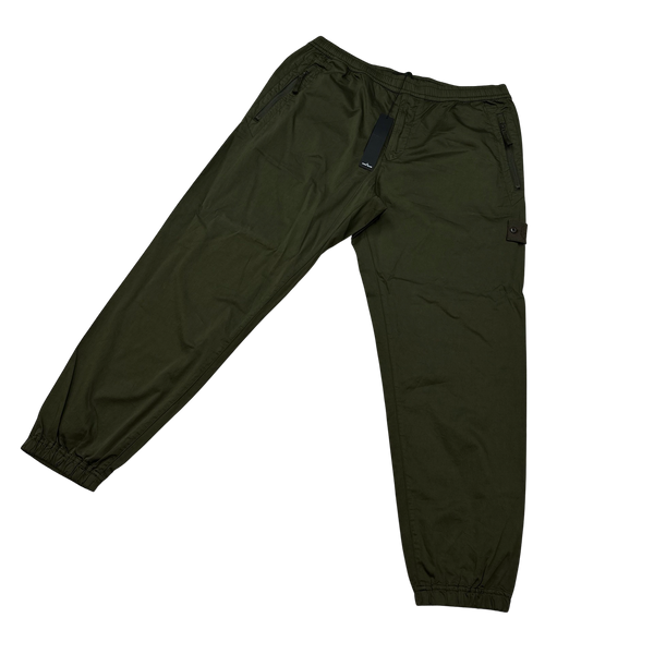 Stone Island 2021 Khaki Ghost Cotton Cargo Trousers - 40"