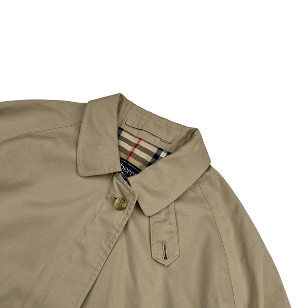 Burberry Nova Check Lined Tan Harrington Jacket - Small