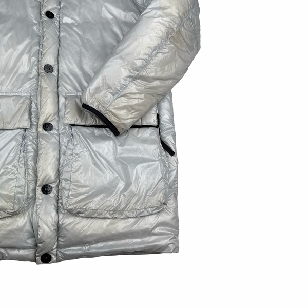 Stone Island 2018 White Pertex Quantum Y Down Long Puffer - Large