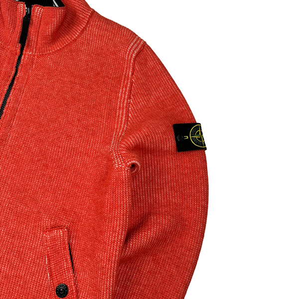 Stone Island 2012 Coral Knit Cotton Blend Lino Flax Zipped Jumper - Large
