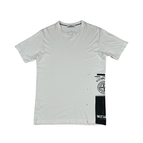 Stone Island Spellout Printed T Shirt - Medium