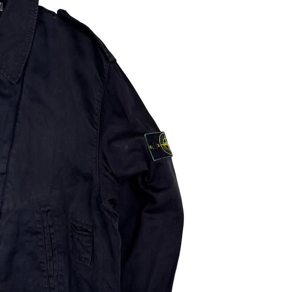 Stone Island Vintage Navy Raso Gommato Dutch Rope Jacket - XL