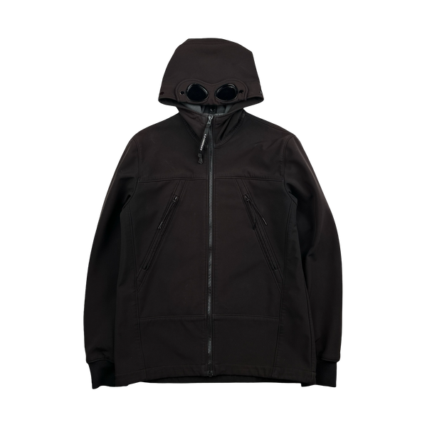 CP Company Brown Junior Goggle Soft Shell Jacket - Age 14