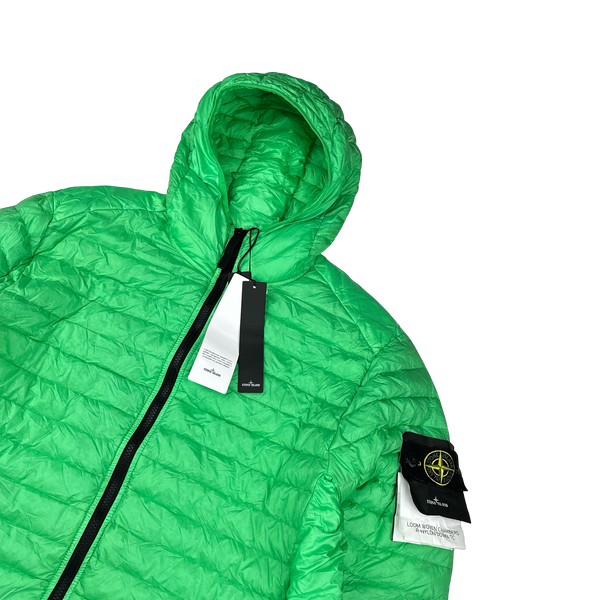 Stone Island 2022 Green Loom Woven R Nylon Down TC Puffer - Large, XL