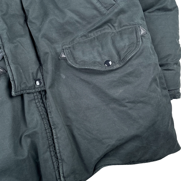 Ralph Lauren Black Fur Hooded Parka Jacket - Small