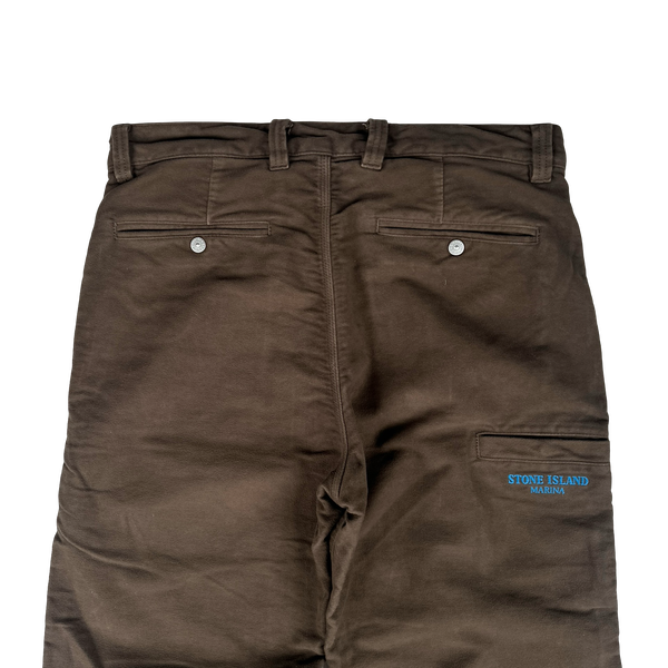 Stone Island Marina Moleskin Lo Fit Cotton Cargo Trousers - Medium