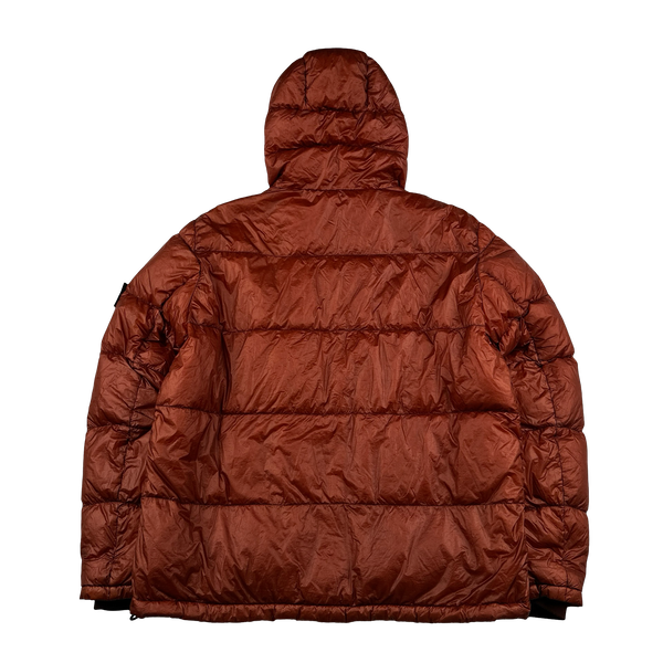 Stone Island 2013 Burnt Orange Garment Dyed Puffer Jacket - 3XL