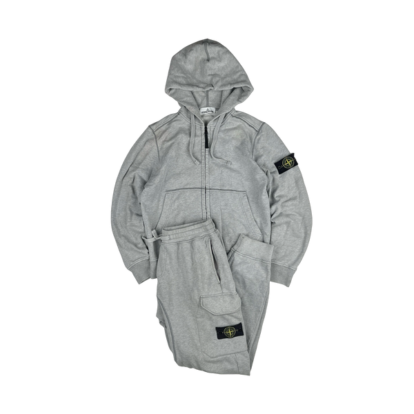 Stone Island 2019 Grey Compass Badge Full Tracksuit - Small