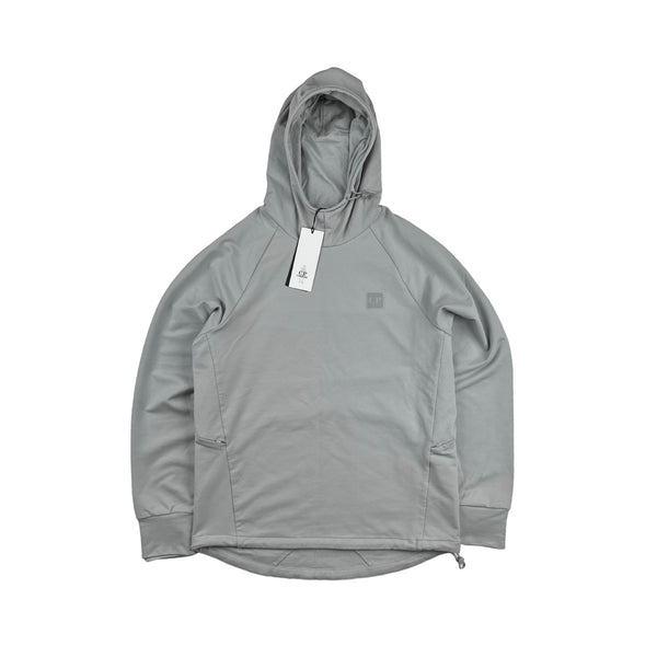 CP Company Grey Metropolis Pullover Stretch Hoodie - Small