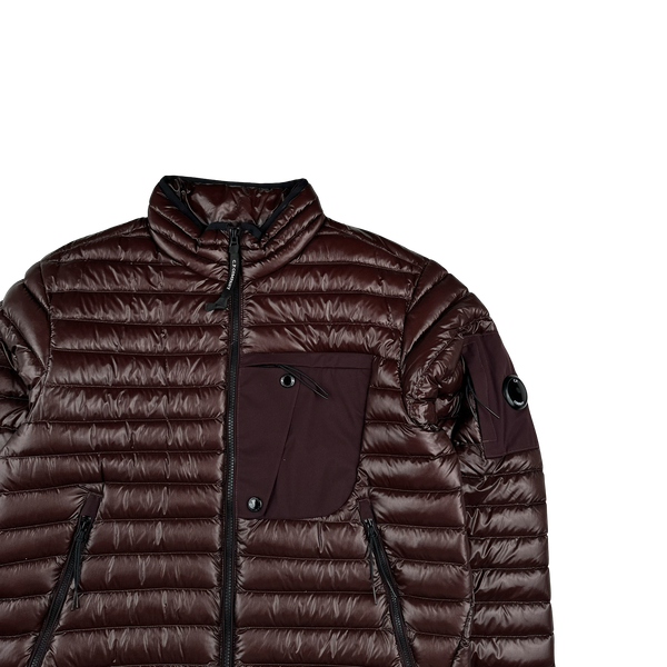 CP Company Burgundy DD Shell Puffer Jacket - Medium