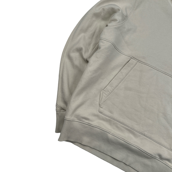 CP Company Beige Cotton Lens Viewer Pullover Hoodie - Large