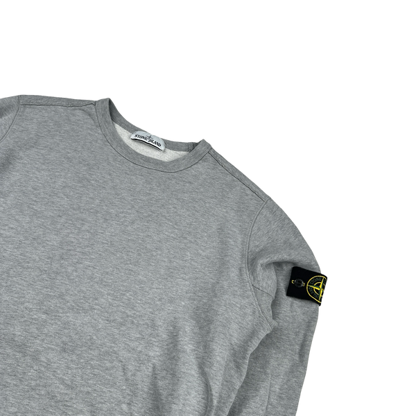 Stone Island 2019 Light Grey Cotton Crewneck - Medium