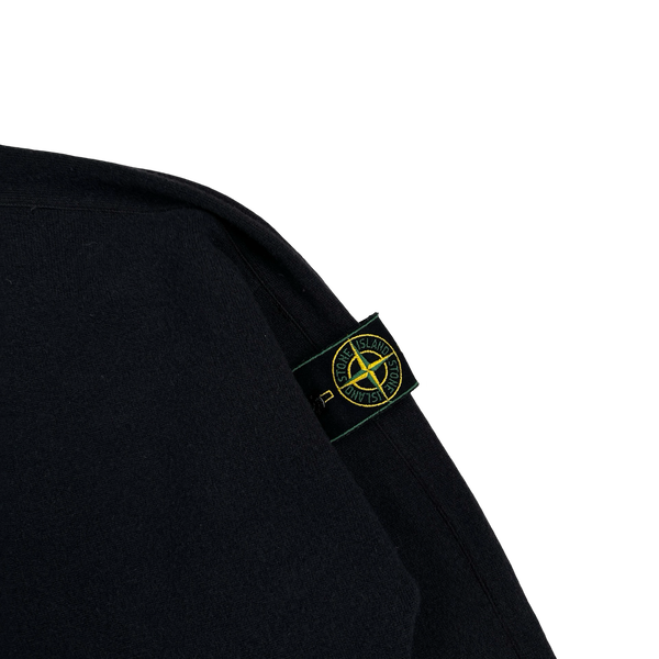 Stone Island 1996 Vintage Navy Wool Mock Neck Pullover Jumper - XL