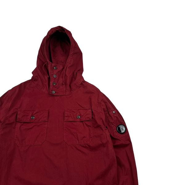 CP Company Red Cotton Smock Overshirt - Medium