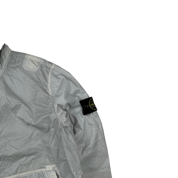 Stone Island 2018 Ice White Lamy Flock Hooded Jacket - Medium
